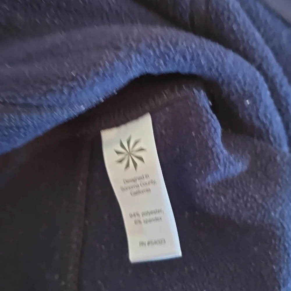 Athleta Navy Street To Summit Fleece Lined Leggings- M - Picture 8 of 9